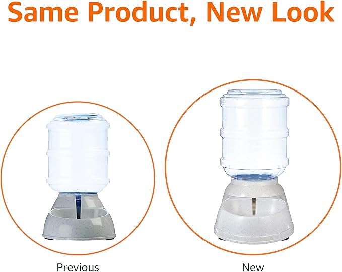 Gravity Pet Water Dispenser for Cats and Dogs, 135 oz Capacity, Small, Gray