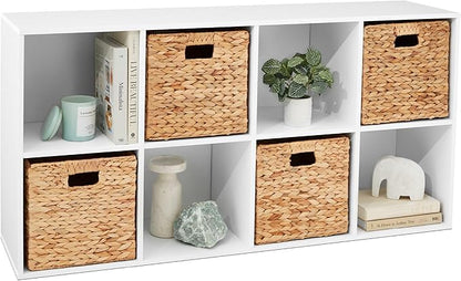 8-Cube Storage Organizer with Removable Back Panels – White