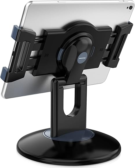 360° Rotating Tablet Stand for 6"-13" Devices, POS Holder for Desk or Counter