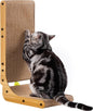 L-Shaped Cat Scratcher, 26.8" Cardboard Scratching Pad with Ball Toy & Catnip, Furniture Protector for Indoor Cats, Large