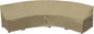 Curved Patio Furniture Cover, Waterproof 600D Sectional Sofa Protector, 190"(128") Half-Moon Outdoor Couch Cover