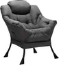 Oversized Lazy Chair with Armrests and Side Pocket, Comfy Accent Lounge Chair for Living Room, Bedroom, or Small Spaces