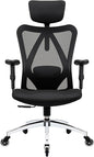 Ergonomic Office Chair with Lumbar Support, Mesh High Back, Adjustable Head & Arm Rests, Reclining Desk Chair
