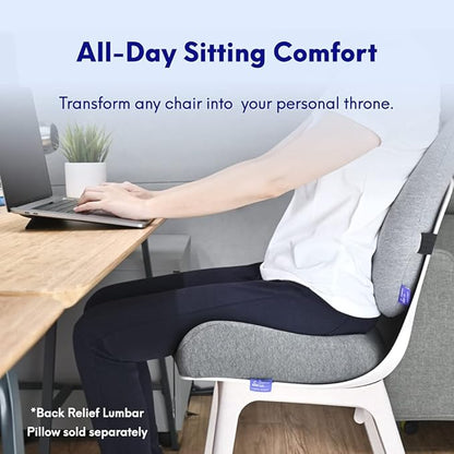 Pressure Relief Seat Cushion – Memory Foam for Office, Car, Wheelchair, Sciatica & Tailbone Support