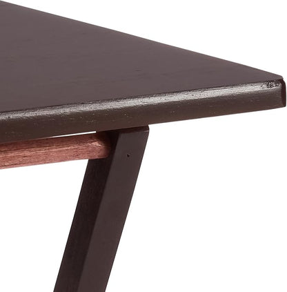Foldable TV Tray Table Set with Storage Rack, 4-Pack – Espresso