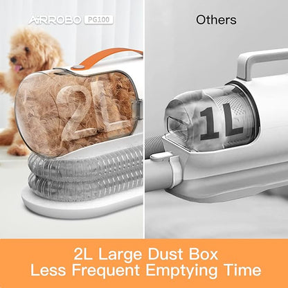 Dog Grooming Vacuum Kit, 12000Pa Strong Pet Hair Vacuum for Shedding & Grooming, Quiet with 2L Large Capacity