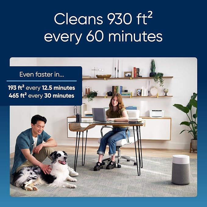 Air Purifier for Small Rooms and Bedrooms, Cleans 926 Sq Ft, HEPASilent Filter for Pets, Allergies, Dust, Smoke, and Mold
