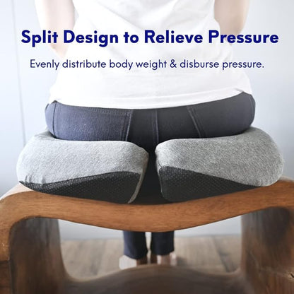 Pressure Relief Seat Cushion – Memory Foam for Office, Car, Wheelchair, Sciatica & Tailbone Support