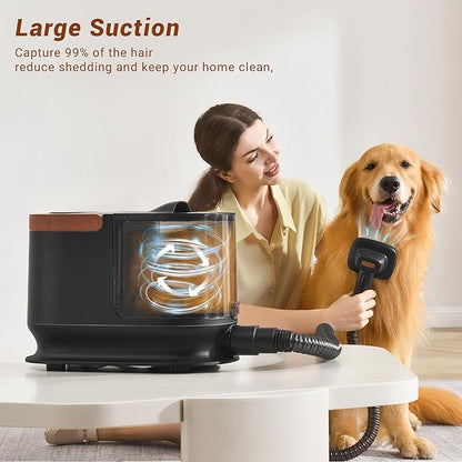 ChatGPT said:  Powerful Dog Grooming Vacuum Kit – 13,000Pa Suction, 99% Hair Removal, 3.5L Dust Capacity, 16 Grooming Tools for Home Pets