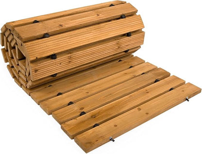 8-Ft Wooden Rollout Garden Pathway – Weather-Resistant Cedar Walkway for Outdoor Landscaping, Lawn & Patio