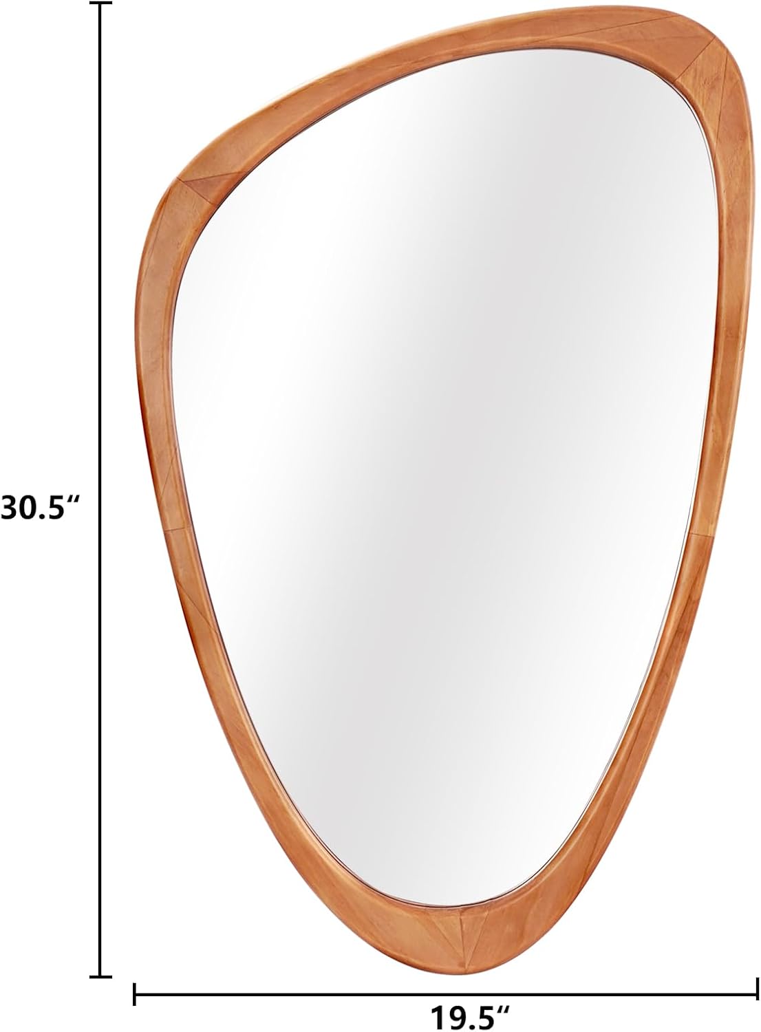 Asymmetrical Irregular Wall Mirror, Mid-Century Modern Decorative Mirror, 30" x 19