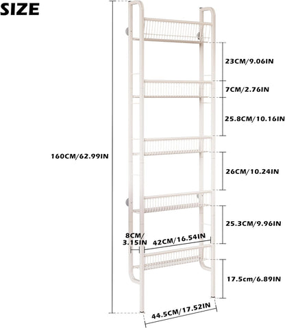 Narrow Pantry & Spice Rack Organizer for Kitchen and Bedroom