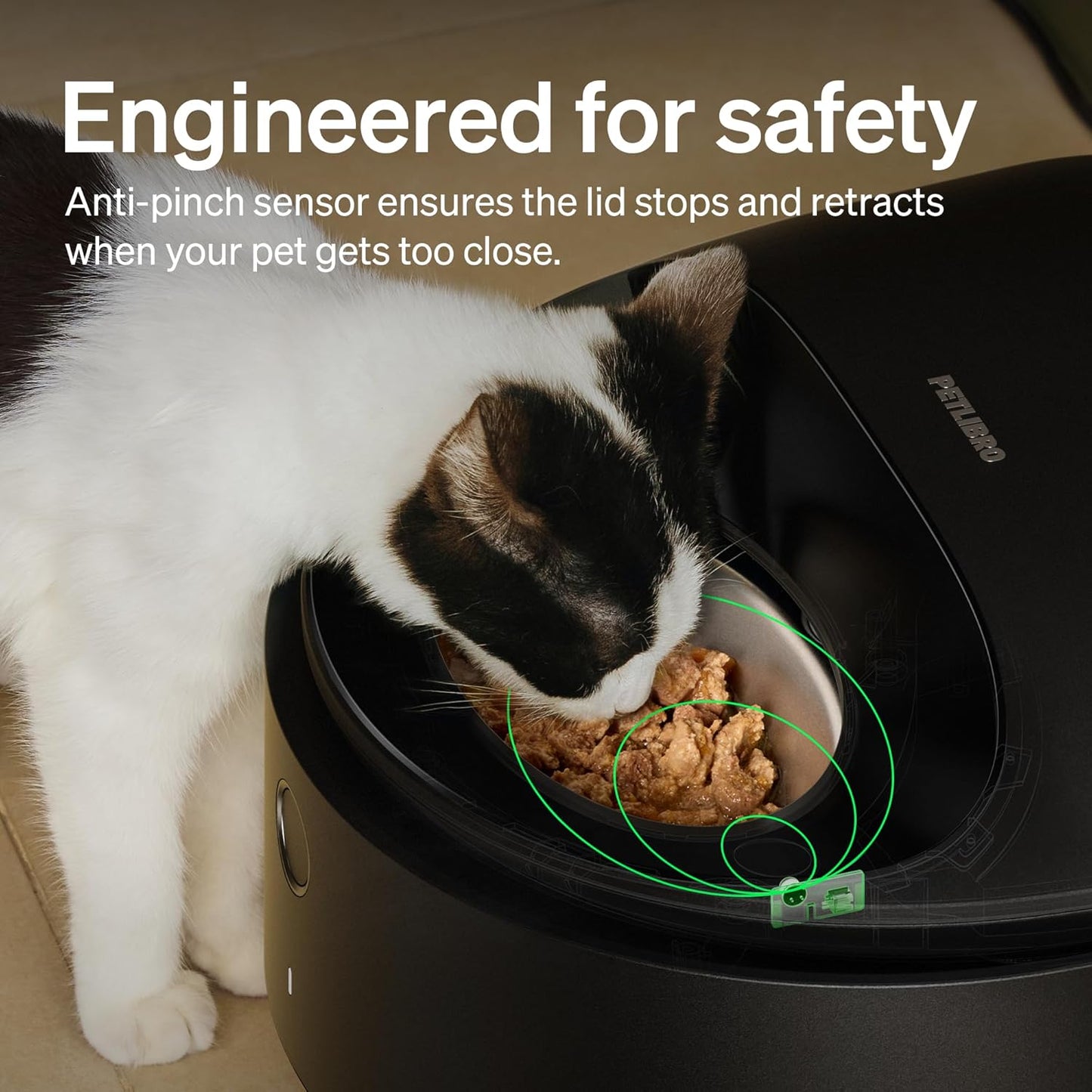 Automatic Cat Feeder with Cooling & App Control, Stainless Steel Bowl, 3 Fresh Meals, Easy Clean