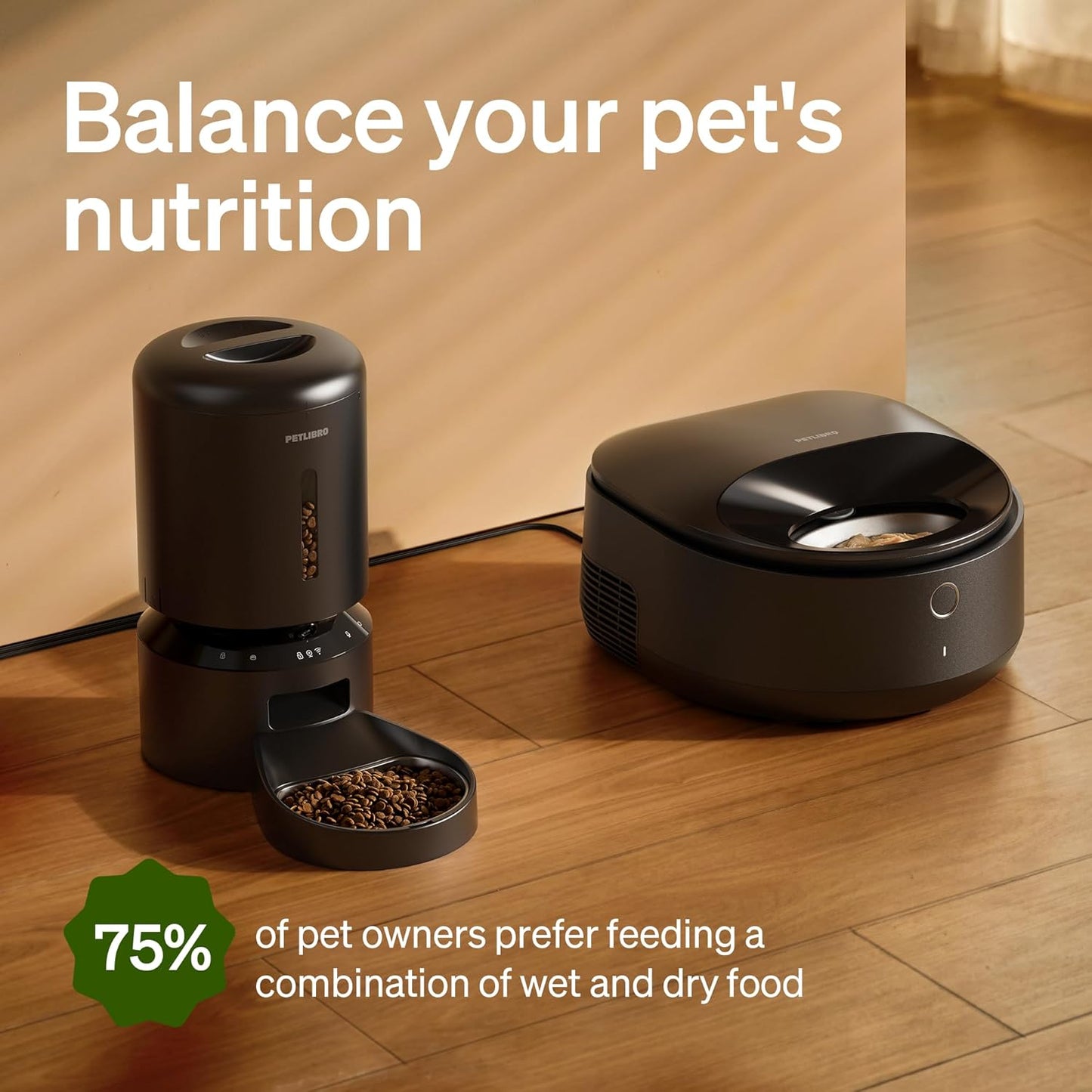 Automatic Cat Feeder with Cooling & App Control, Stainless Steel Bowl, 3 Fresh Meals, Easy Clean