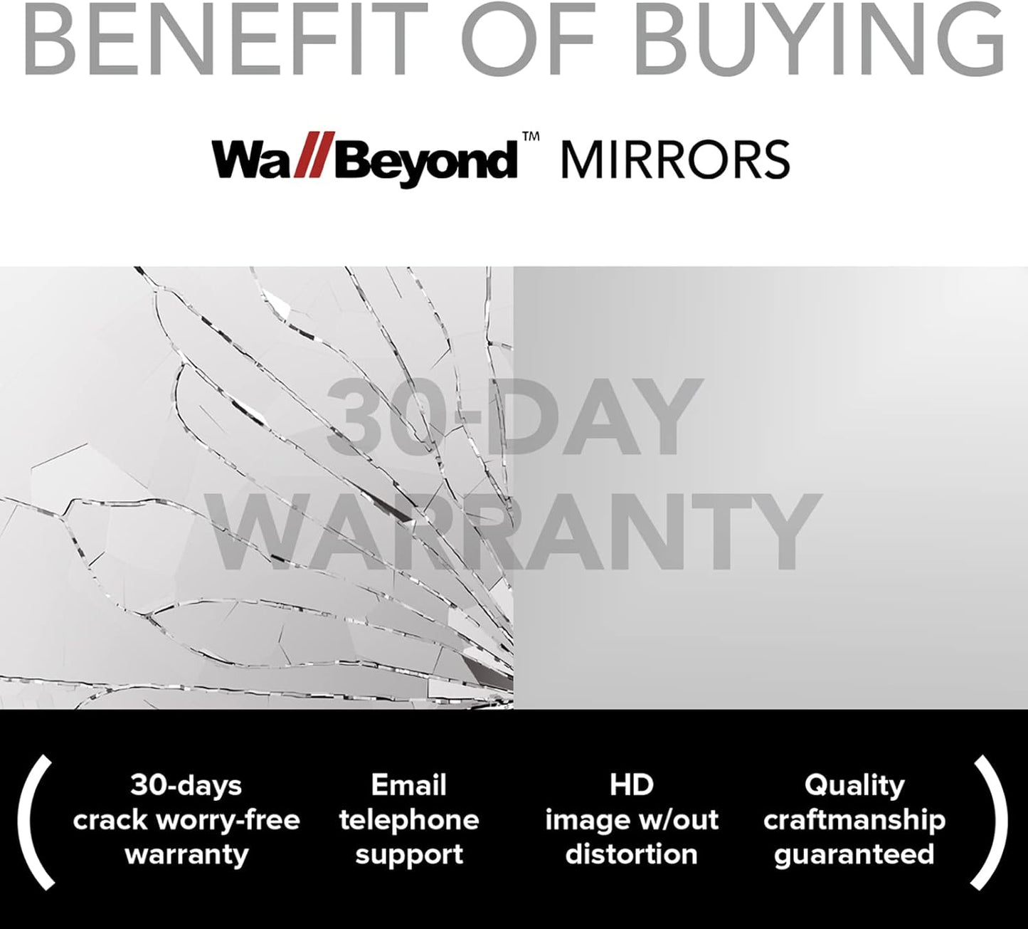 Asymmetrical Irregular Wall Mirror, Mid-Century Modern Decorative Mirror, 30" x 19