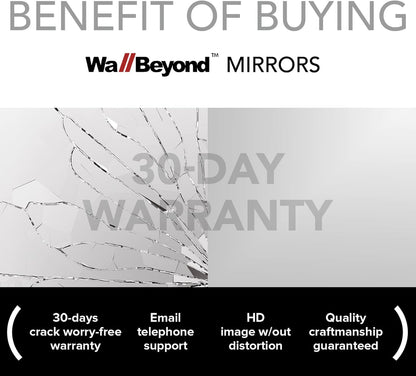 Asymmetrical Irregular Wall Mirror, Mid-Century Modern Decorative Mirror, 30" x 19