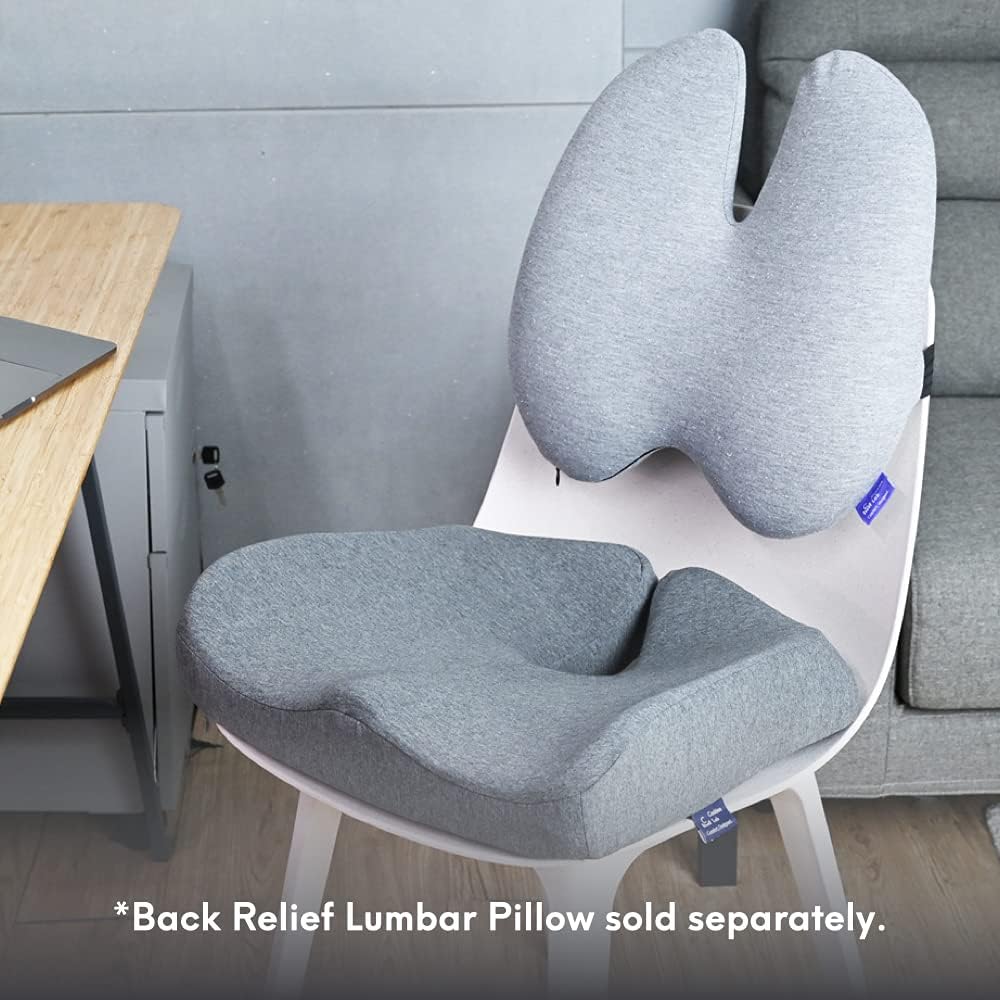 Pressure Relief Seat Cushion – Memory Foam for Office, Car, Wheelchair, Sciatica & Tailbone Support
