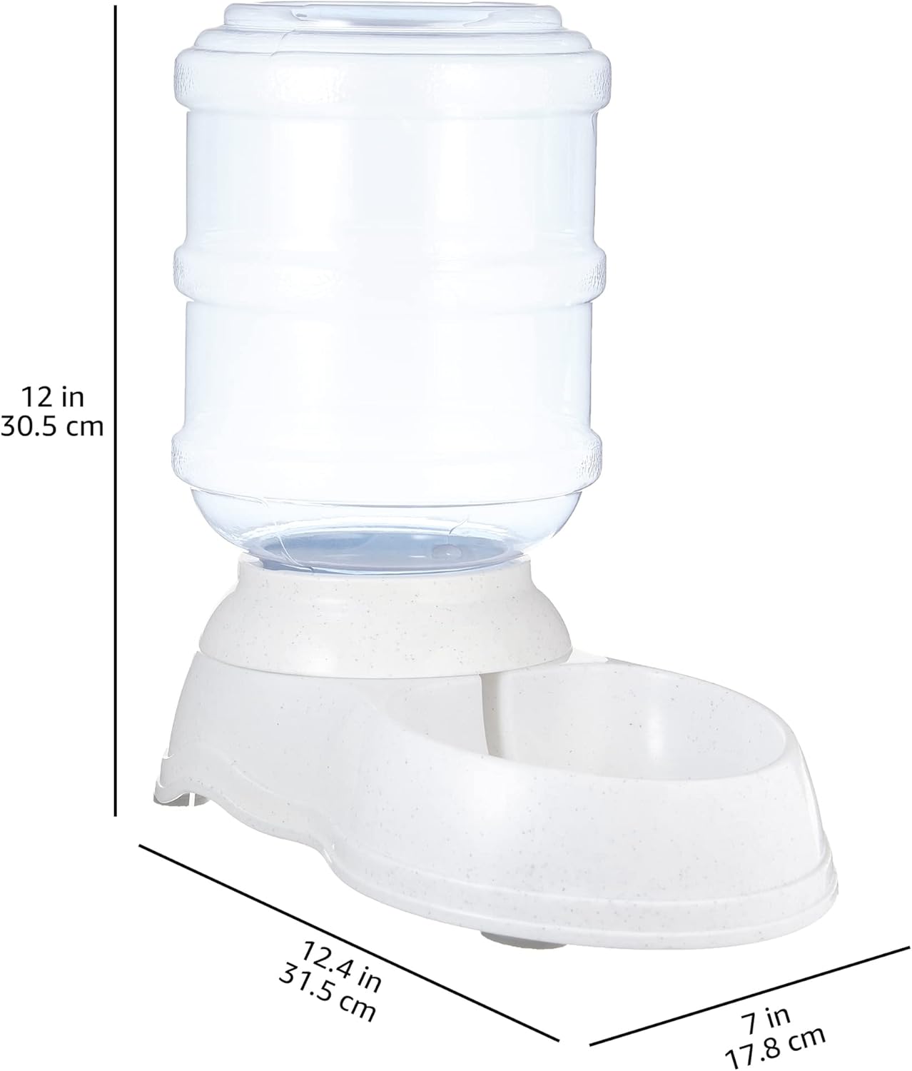 Gravity Pet Water Dispenser for Cats and Dogs, 135 oz Capacity, Small, Gray