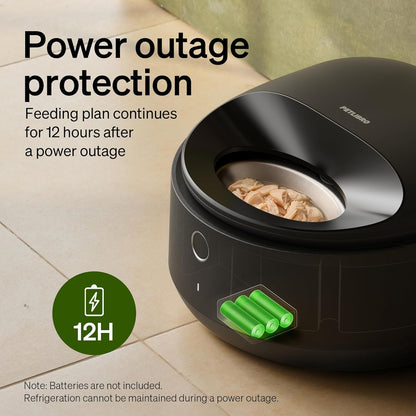 Automatic Cat Feeder with Cooling & App Control, Stainless Steel Bowl, 3 Fresh Meals, Easy Clean