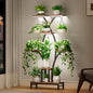 7-Tier Indoor Plant Stand with Grow Lights – Metal Corner Shelf, 63" X-Shaped Rack for Multiple Plants, Ideal for Home, Living Room, Office & Patio Decor